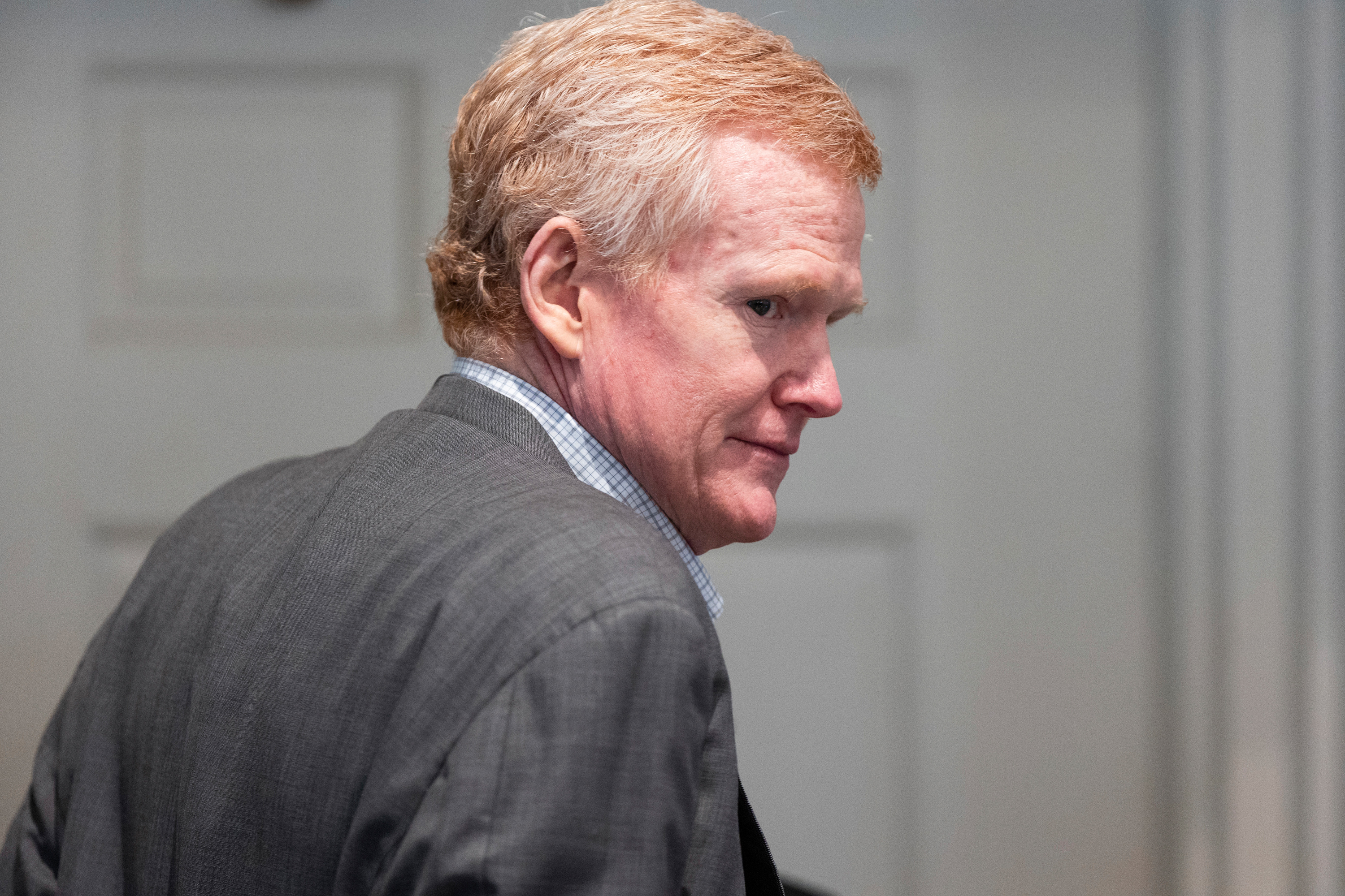 Defendant Alex Murdaugh is cross examined by prosecutor Creighton Waters while testifying during his murder trial at the Colleton County Courthouse in Walterboro, South Carolina on Friday.