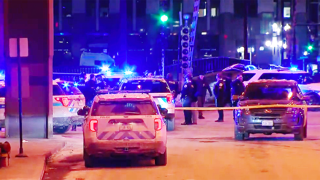 Chicago police at the scene of a crime