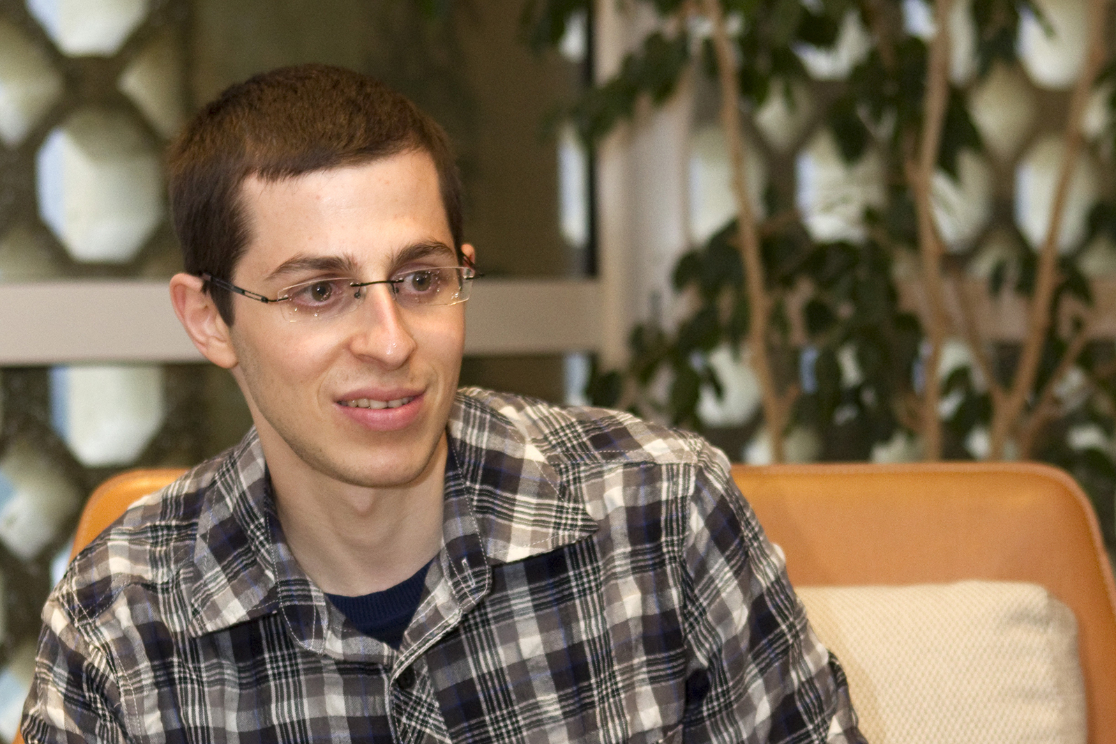 Gilad Shalit meets with French Ambassador to Israel Christophe Bigot at the French embassy in Tel Aviv, Israel on January 11, 2012.