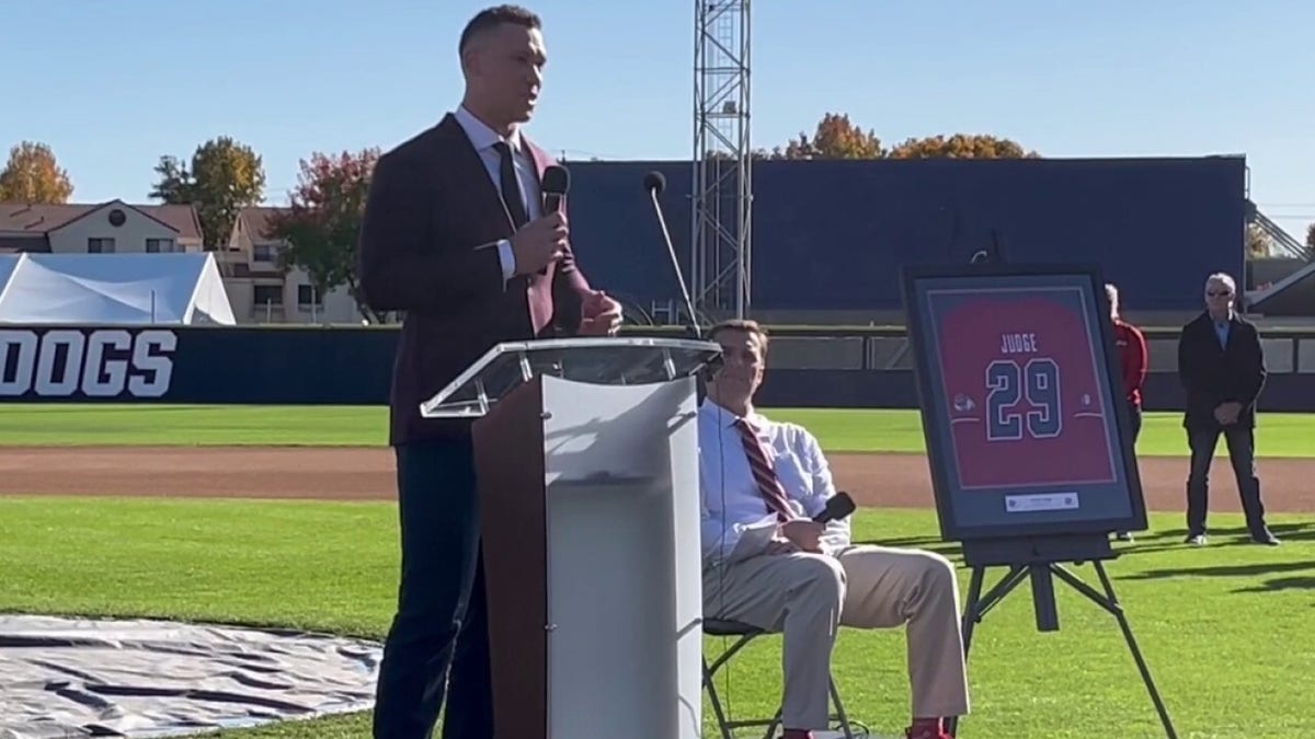 Aaron Judge credits Fresno State for big league success during jersey retirement ceremony