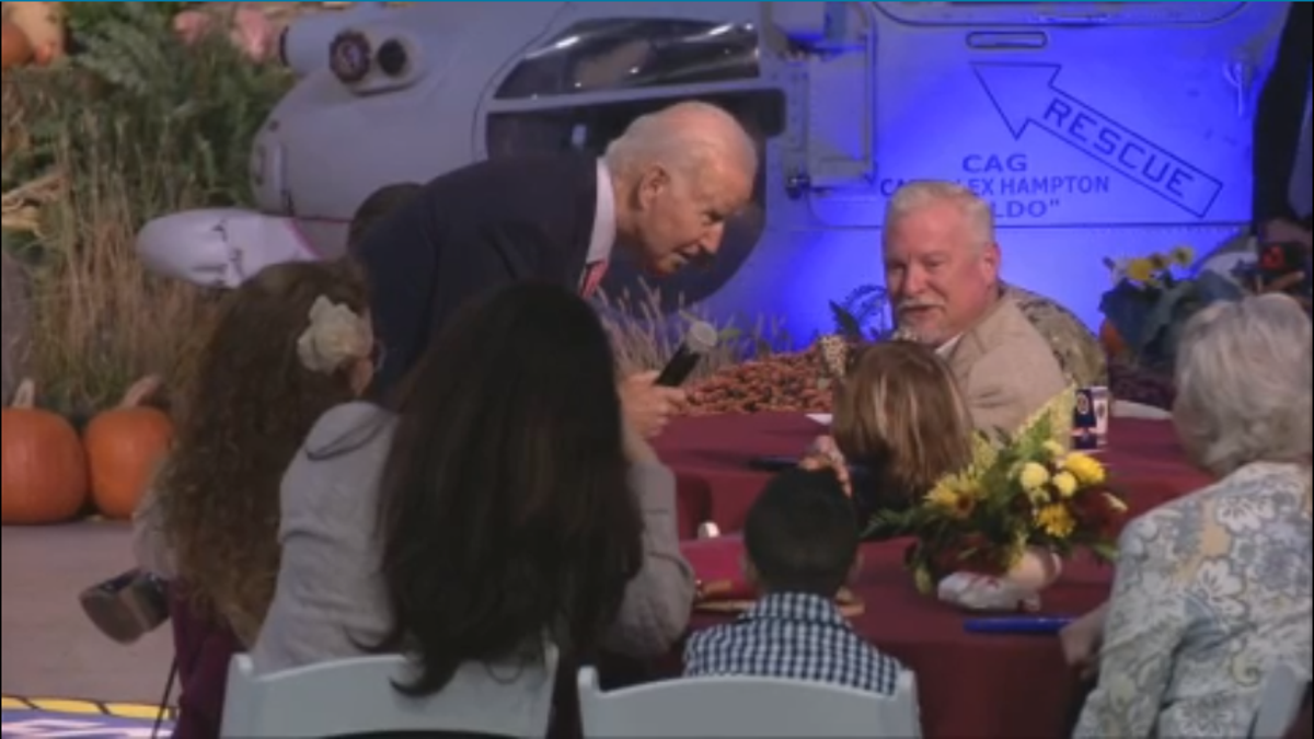 Biden slammed for repeating claim of Naval appointment, remark to young girl at military's Friendsgiving event