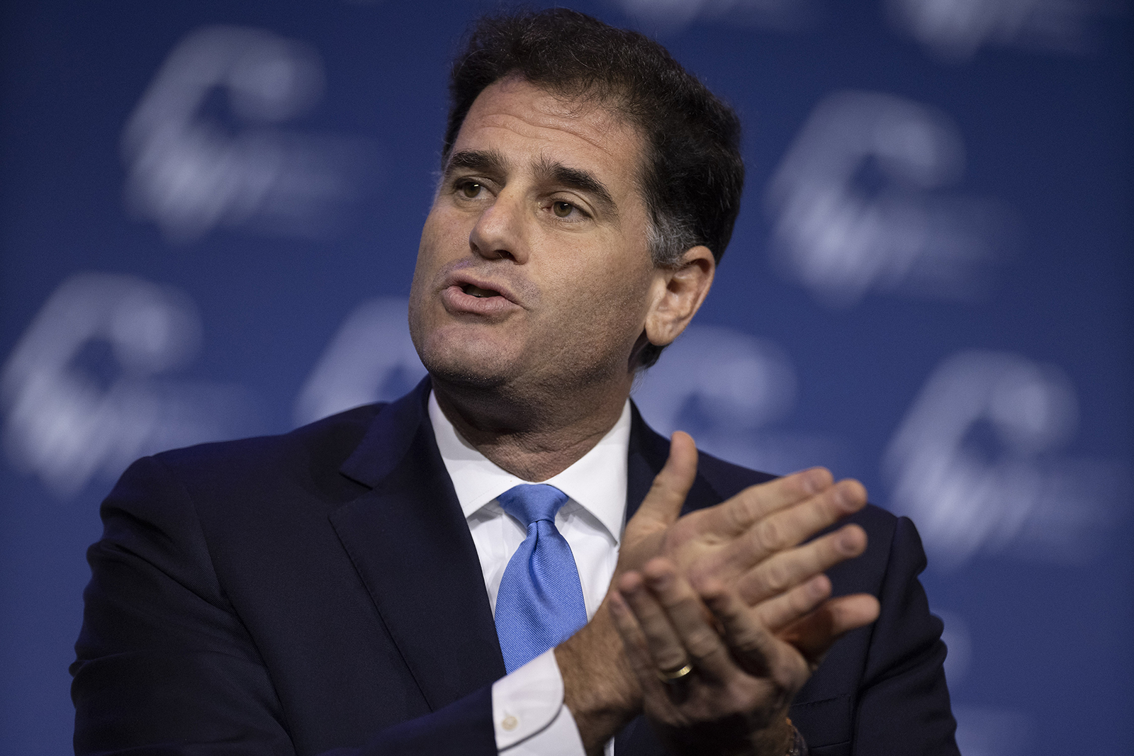 Ron Dermer attends an event in Las Vegas, Nevada, on November 6, 2021.