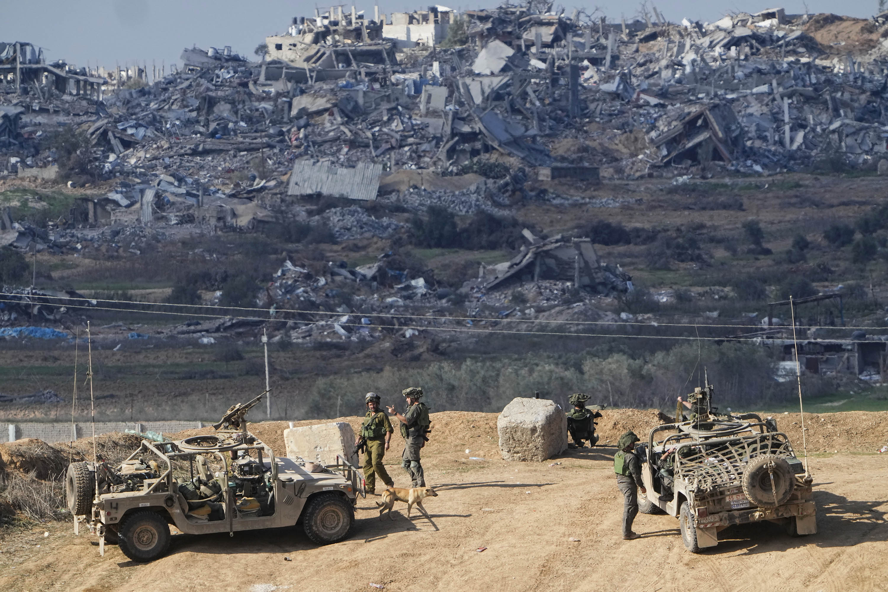 Israeli soldiers take up positions in southern Israel near the border with Gaza on Friday, December 29. 